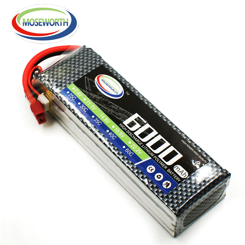 4S Lipo Battery 14.8V 6000Mah - 4S 14.8V 6000mAh RC ของเล่นแบตเตอรี่ Lipo