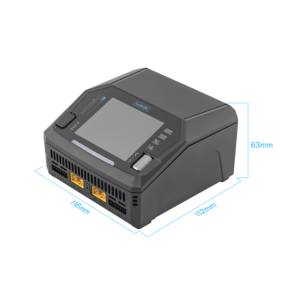 เครื่องชาร์จแบตเตอรี่ลิโพอัจฉร - Toolkitrc M6Dac Smart Charger บทวิจารณ์และราคา