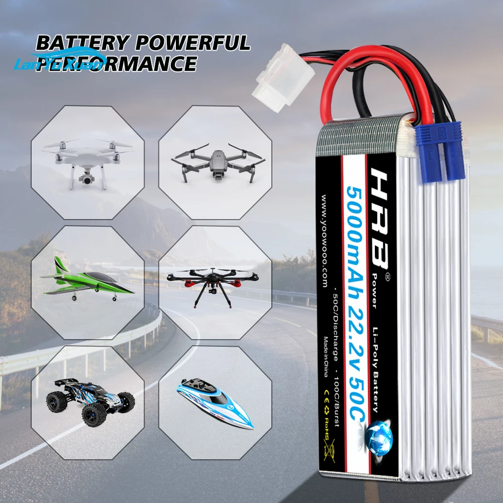 2pcs 6S แบตเตอรี่ Lipo 22.2V 5 - 6S Lipo Battery 22.2V 5000Mah บทวิจารณ์และราคา
