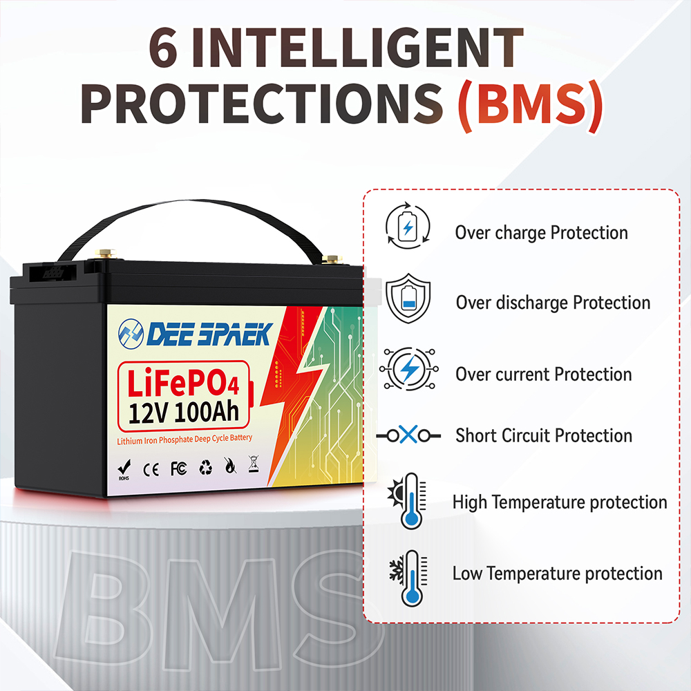 แบตเตอรี่ DEEPSPAEK 12V 100Ah  - Lifepo4 12V 100Ah Bms Bluetooth บทวิจารณ์และราคา