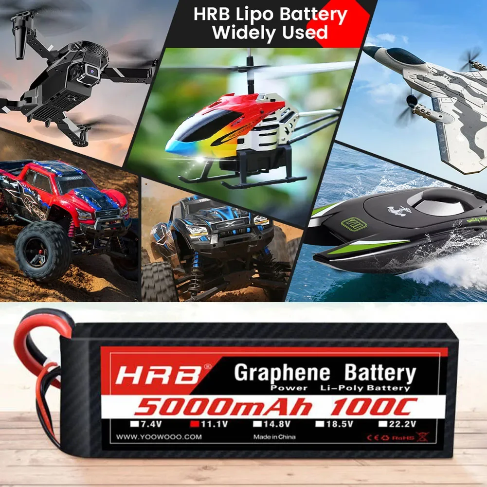 2PC แบตเตอรี่ Graphene 2S 3S 4 - 6S Lipo Battery 22.2V 5000Mah บทวิจารณ์และราคา