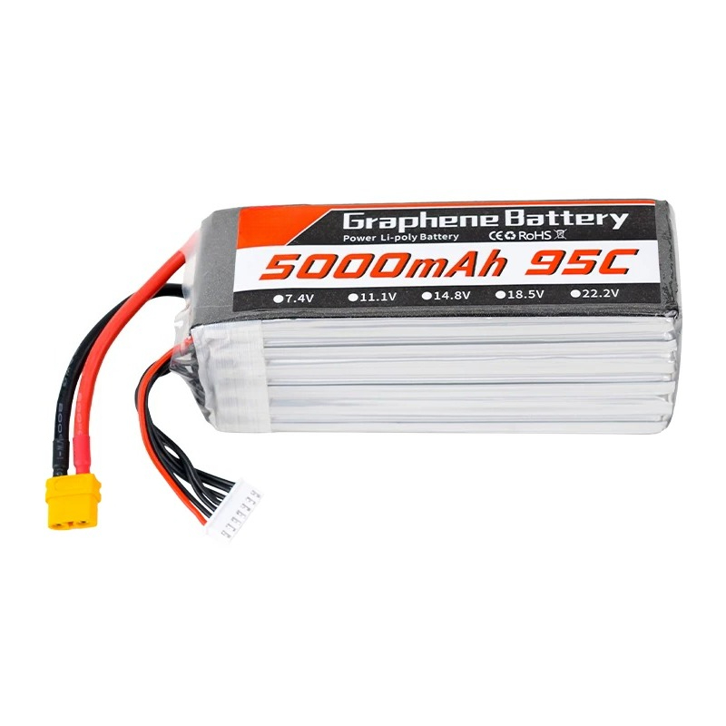 แบตเตอรี่กราฟีนลิเธียม 5000mAh - 6S Lipo Battery 22.2V 5000Mah บทวิจารณ์และราคา